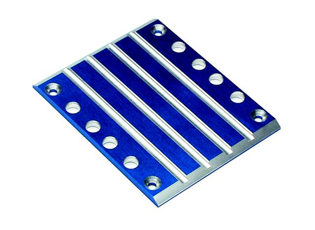 4947X Skid plate, transmission, T6 aluminum (blue)