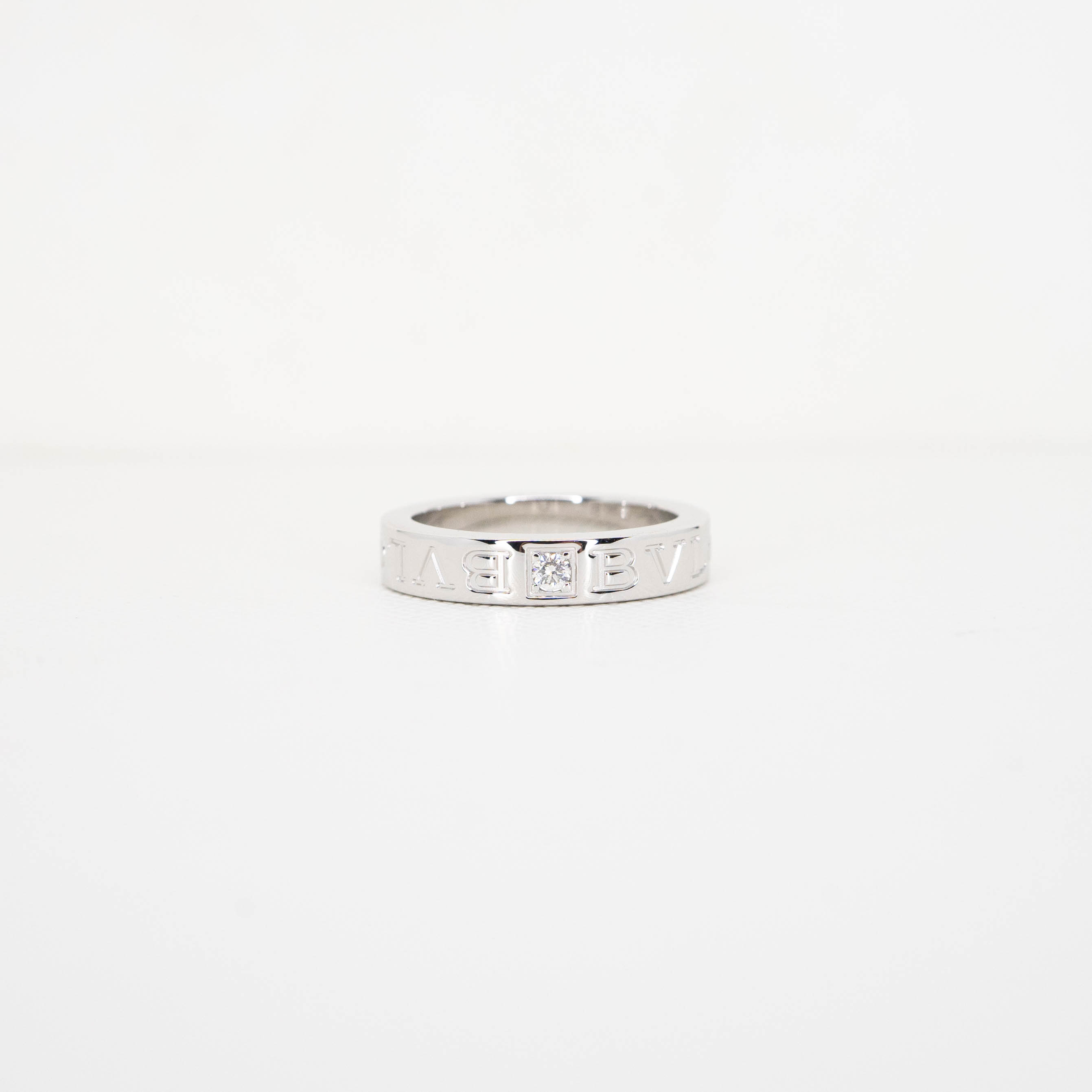 แหวน Bvlgari Bvlgari Ring with Diamond ทองขาว18K ไซส์ 48# (Used)