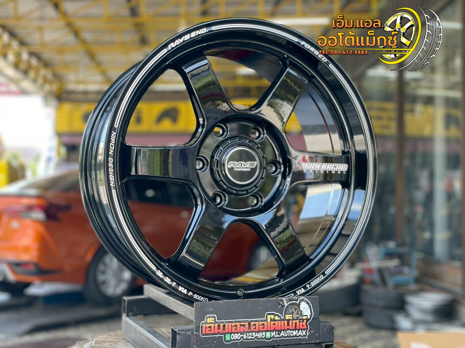 ล้อแม็กซ์ใหม่ขอบ18" #Wheels Performance #TE37 ขอบ18 สีดำเงา ล้อเลเซอร์ตัวหนังสือสีขาว #Model WP270 18x8.5 ET35 6x139.7