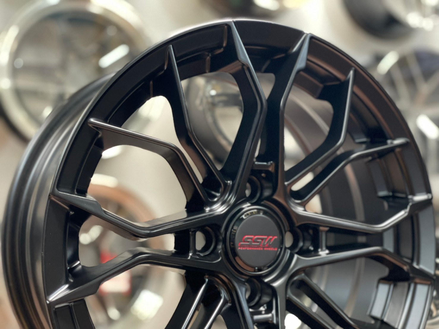 ล้อแม็กซ์ SSW S390 ล้อแม็กซ์ขอบ15 กว้าง6.5 ออฟ35 4รู100 สีดำด้าน งานStamford Sport Wheel