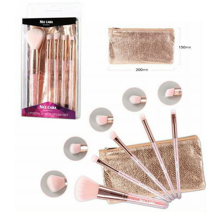 Nee cara crystal 5 pece brush set