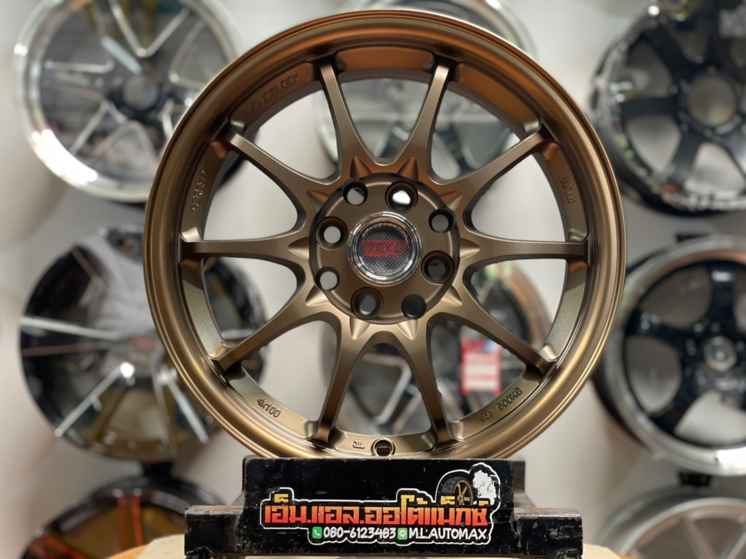 ล้อแม็กซ์ SSW ลายCE28 S367 ล้อแม็กซ์ขอบ15 กว้าง7 ออฟ35 4รู100/114.3 สีน้ำตาล งานStamford Sport Wheel