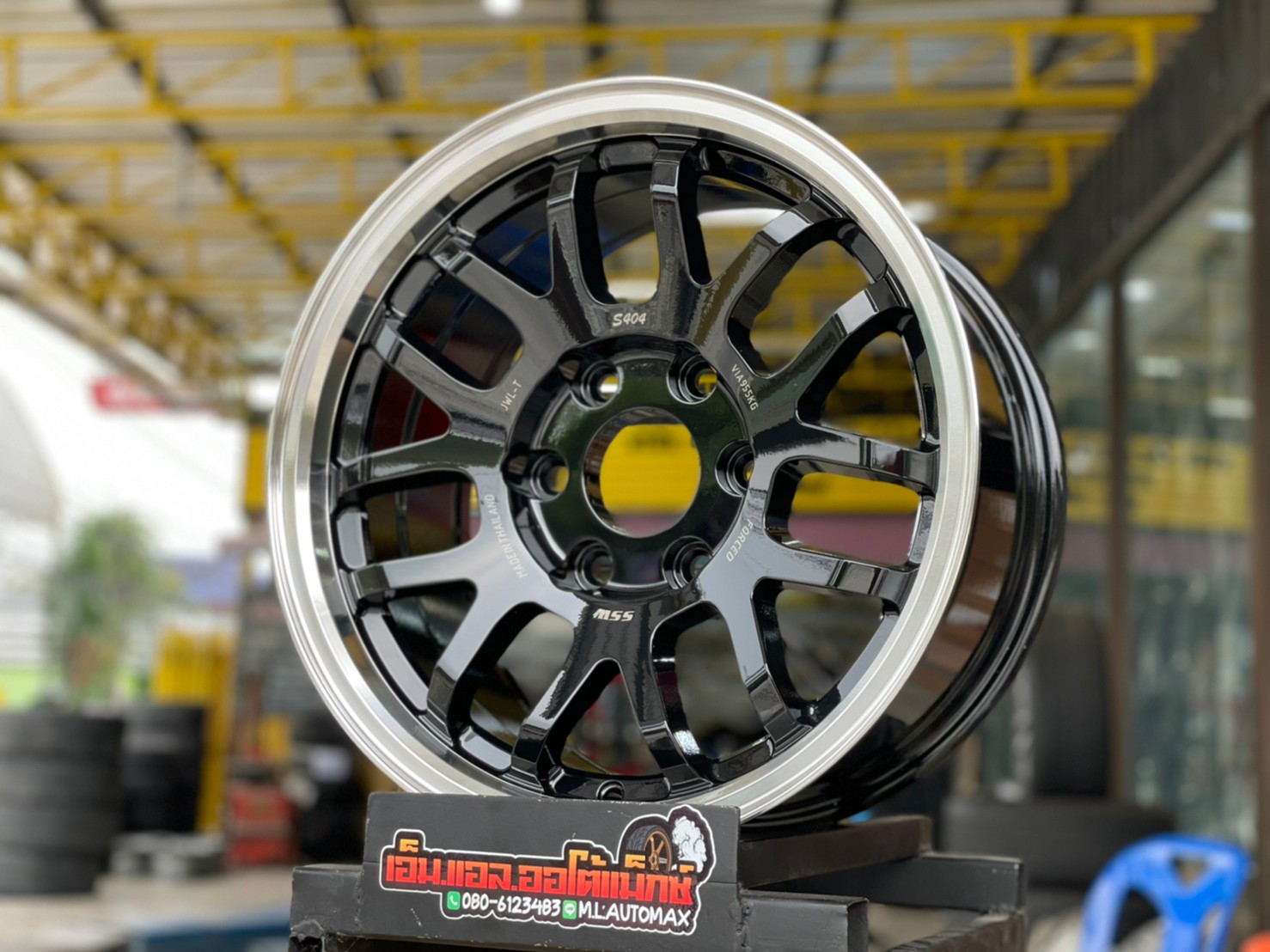 ล้อแม็กซ์ใหม่ขอบ16 SSW404 16x8 ET20 6x130 สีดำขอบเงา