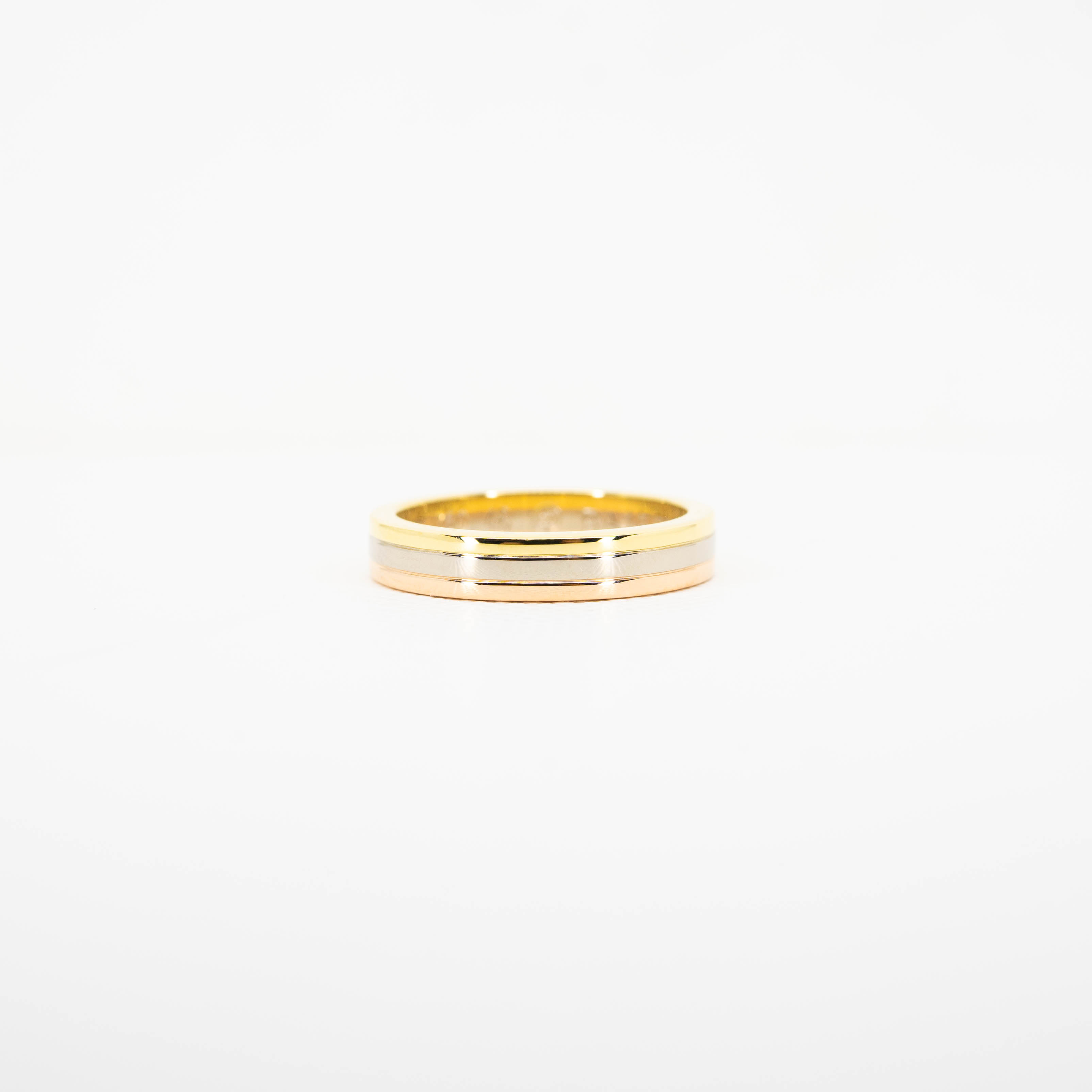 แหวน Cartier Trinity Vendôme Louis Cartier band 3.5mm. ทองคำ3สี18K ไซส์ 48# (Used)