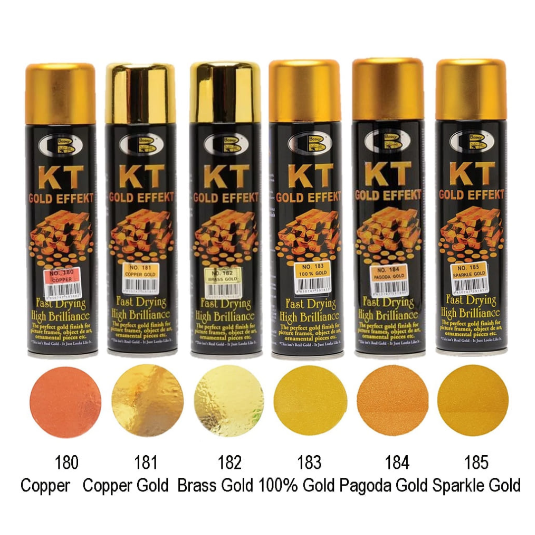 สีสเปรย์ สีทอง 18K เคที KT GOLD EFFECT BOSNY