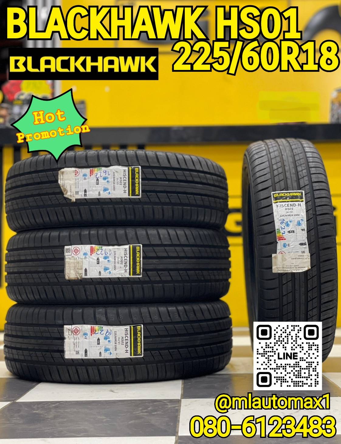 BLACKHAWK Hiscend HS01 225/60R18 ยางใหม่ปี2022