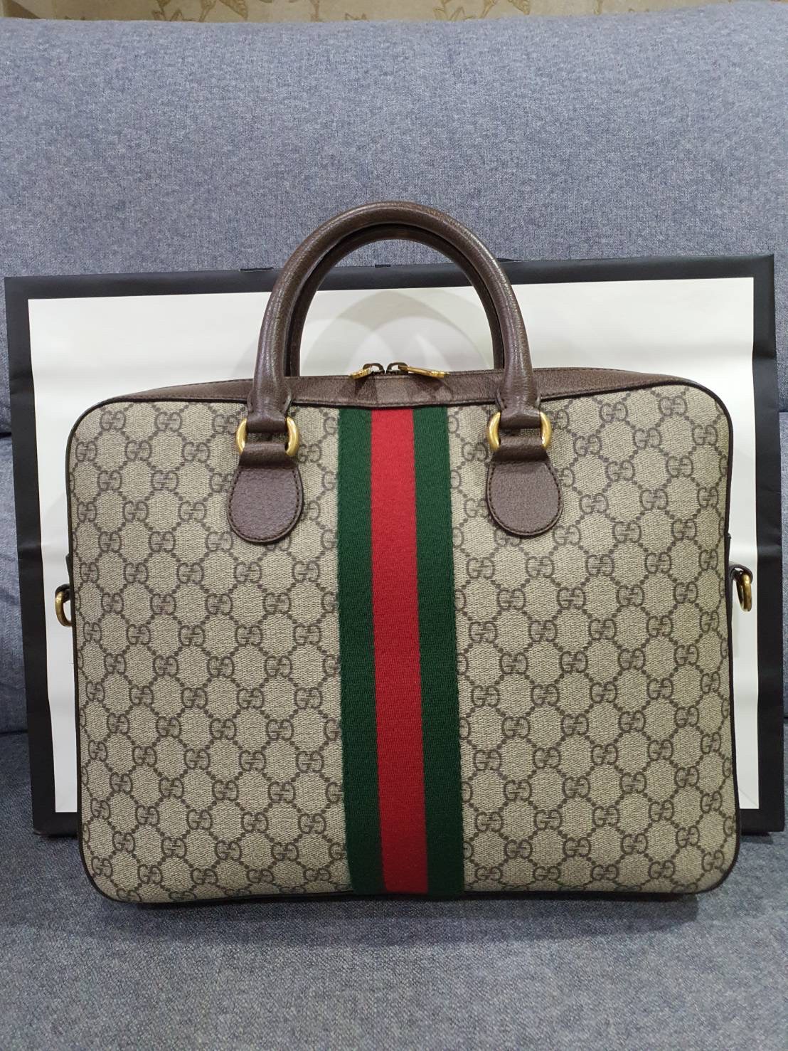 กระเป๋าใส่เอกสารแบรนด์Gucci Ophidia GG Briefcase