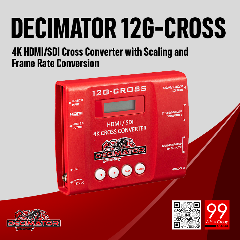 DECIMATOR 12G-CROSS HDMI / SDI 4K CROSS CONVERTER - 99 A Plus