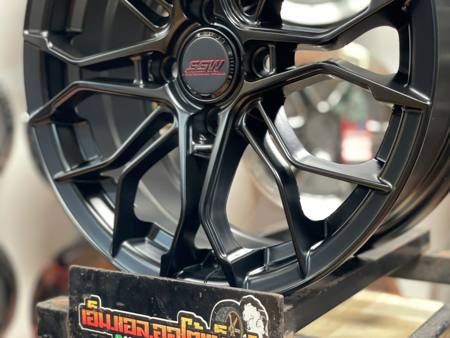 ล้อแม็กซ์ SSW S390 ล้อแม็กซ์ขอบ15 กว้าง6.5 ออฟ35 4รู100 สีดำด้าน งานStamford Sport Wheel
