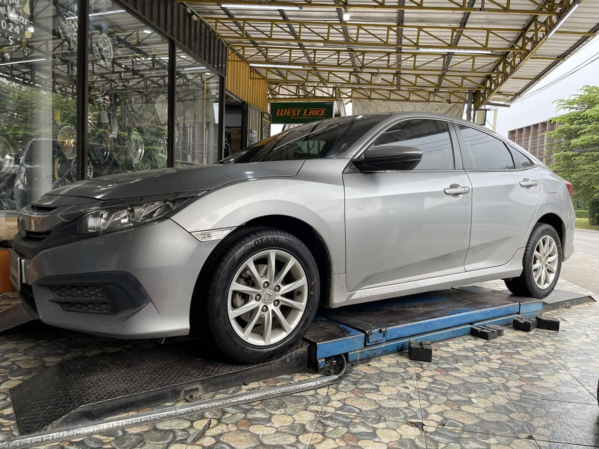 🚘 #HONDA_CIVIC🛞 เปลี่ยนยางโอตานิ #OTANI #KC2000 #215/55R16