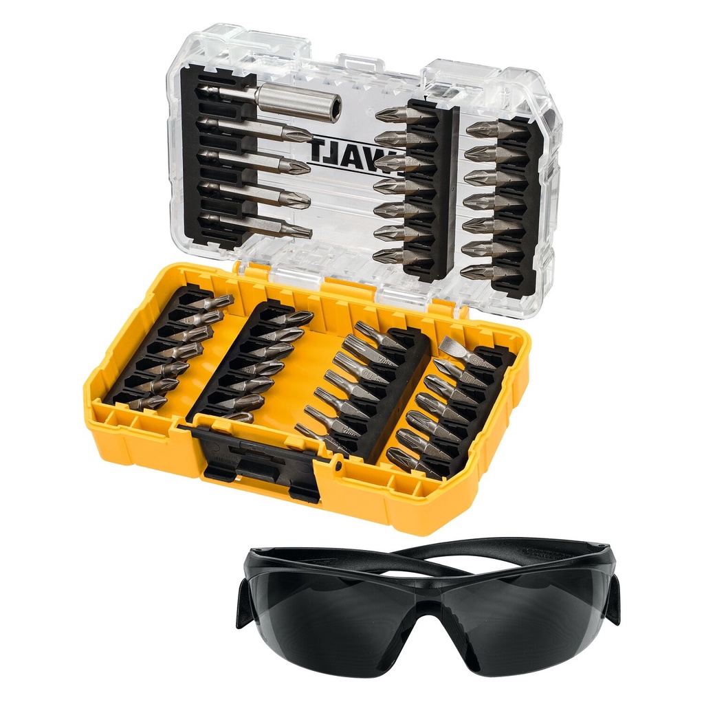 ชุดดอกไขควง 47 ชิ้น + แว่นตานิรภัย รุ่น DT70703-QZ DEWALT