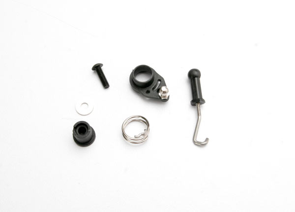 3988X Linkage, shift (includes: ball cup, servo horn with built-in spring, linkage wire, and hardware)