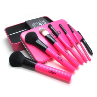ODBO ชุดแปรงแต่งหน้า 7 ชิ้น Make up Box Brush Set (Pink Black)