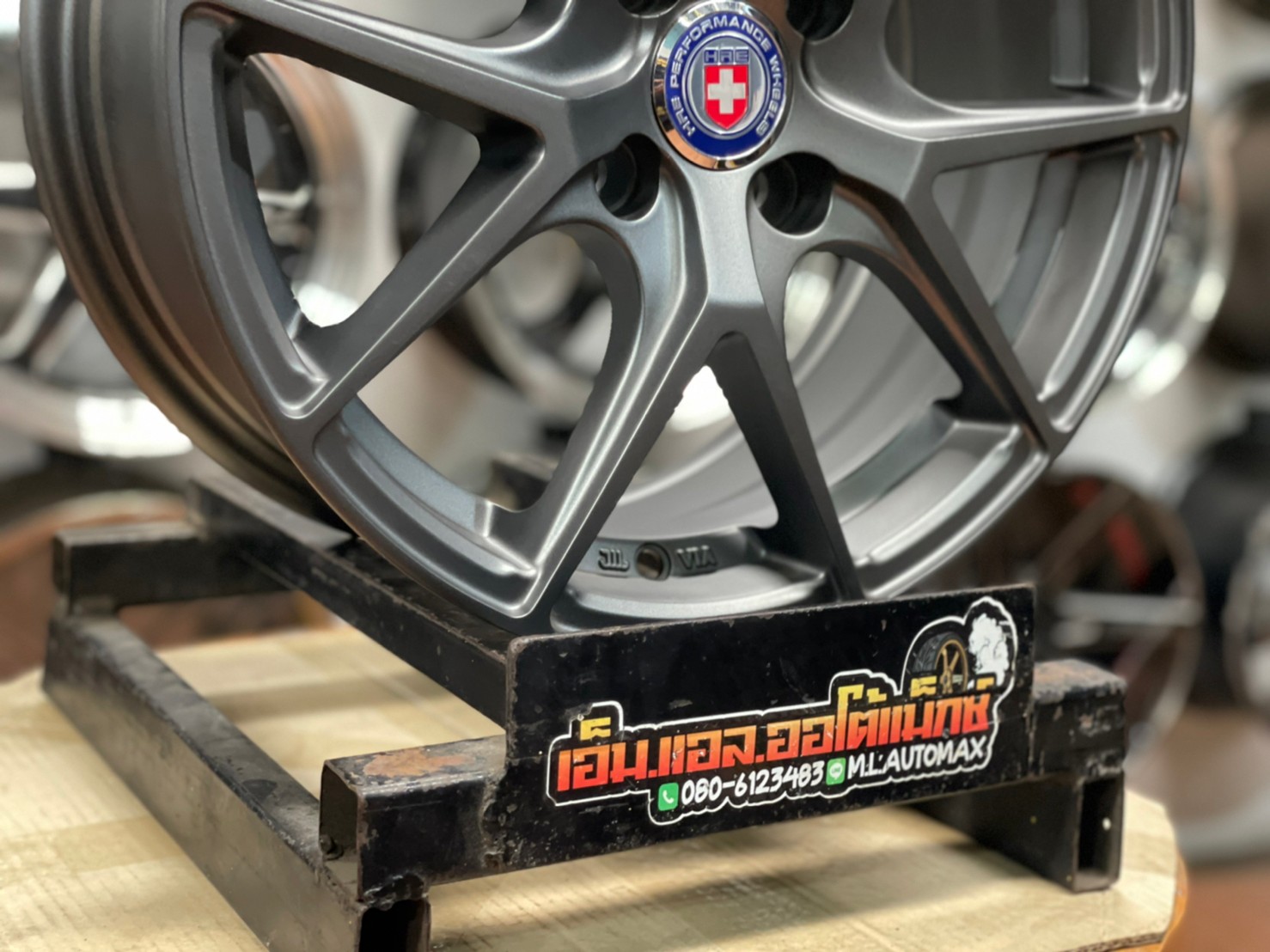 ล้อแม็กซ์ SSW ลายHRE S308 ล้อแม็กซ์ขอบ15 กว้าง6.5 ออฟ35 4รู100 สีเทาด้าน งานStamford Sport Wheel