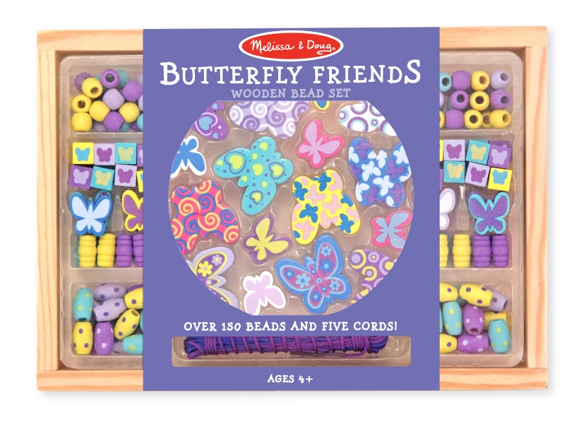 JBM057-4179 Wooden Bead Set - Butterfly Friends