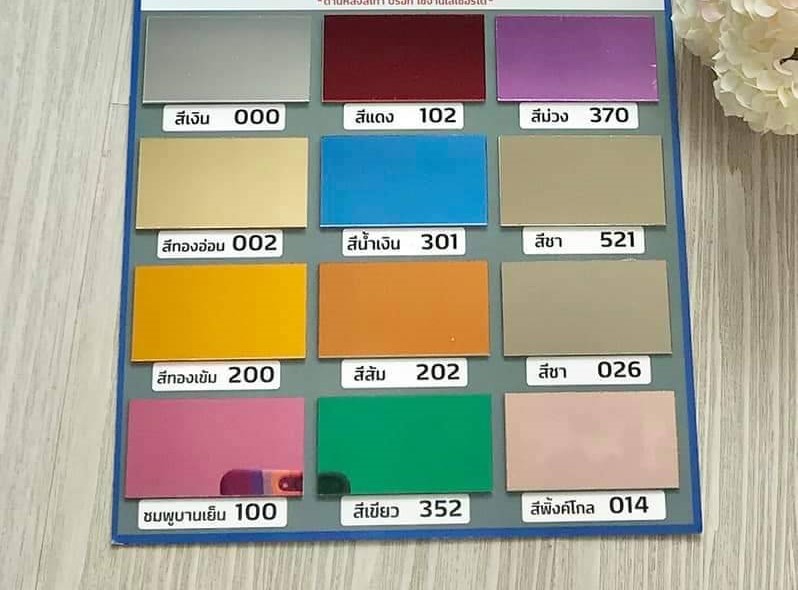 แผ่นอะคริลิคมิลเลอร์ (มีความหนาเดียว 2mm.) 4 x 6 ฟุต