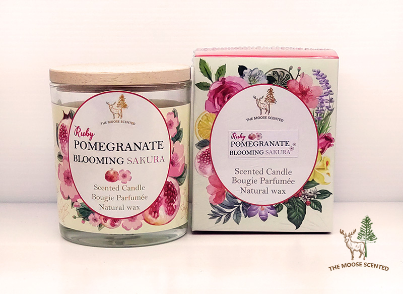 Ruby Pomegranate & Sakura Blossom Soy Candle