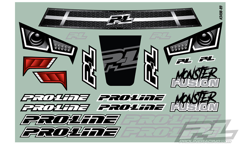 PRO-3498-17 1/10 Pre-Cut Monster Fusion Clear Body: Short Course (ใส่ได้กับ Slash2WD, Slash4X4 ต้องเปลี่ยนเสาบอดี้)