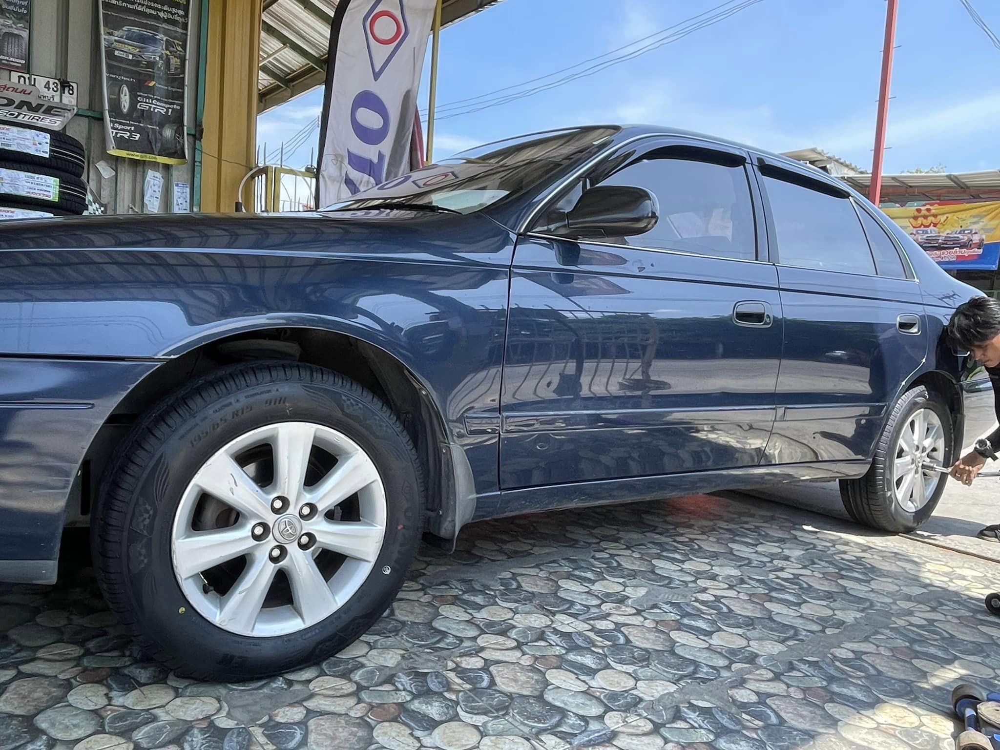 🚘#TOYOTA_CORONA เปลี่ยนยาง #OTANI_EK1000 #195/65R15