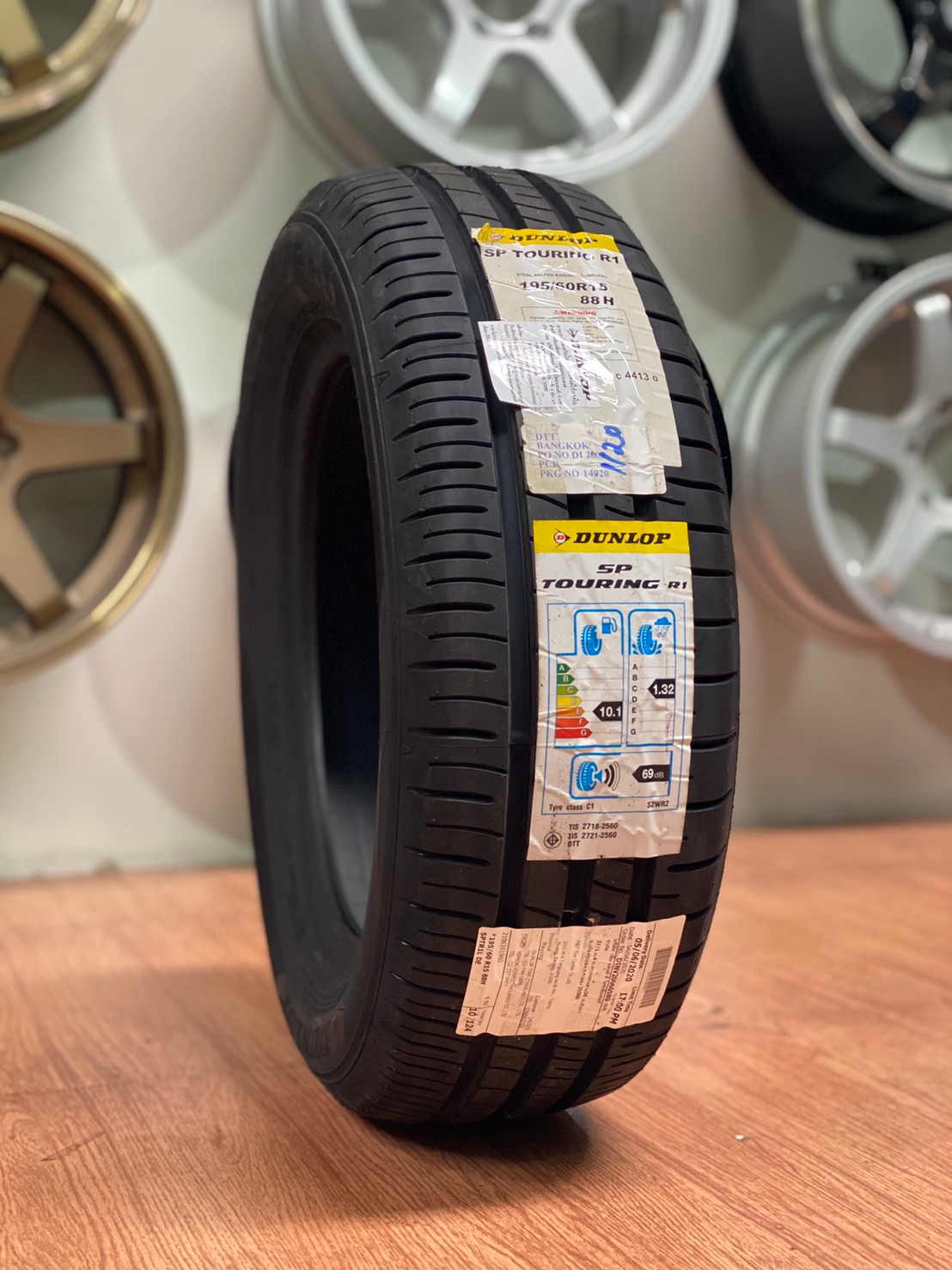 195/60R15 DUNLOP SP TOURING R1 ยางใหม่ปี2020
