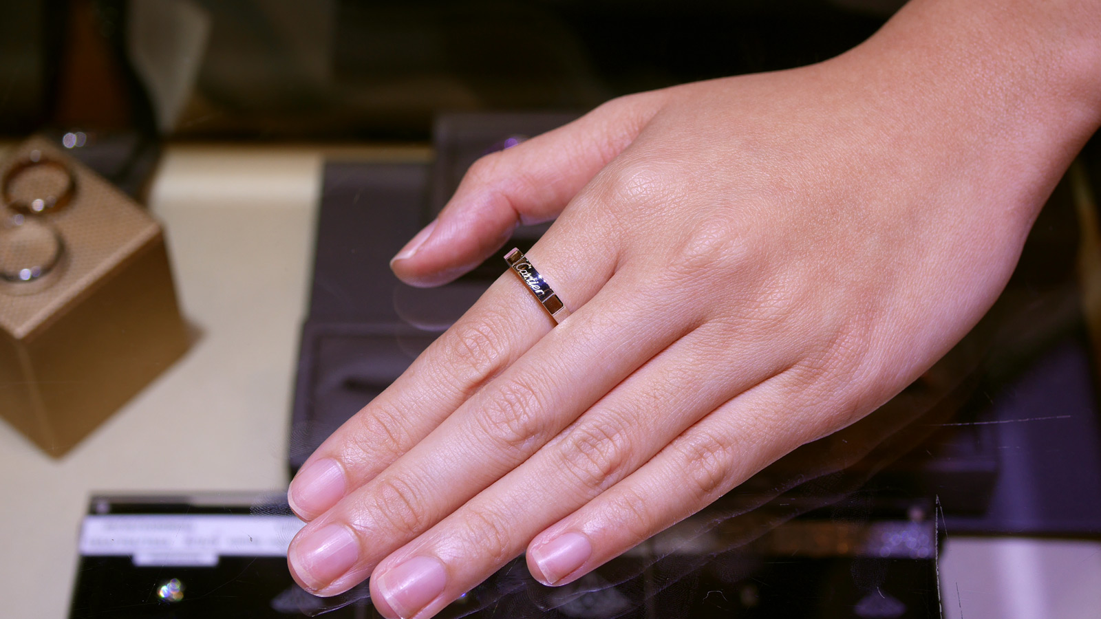 แหวน Cartier Lanieres ทองคำขาว 18K ไซส์48# +การ์ด (Used) (wg)