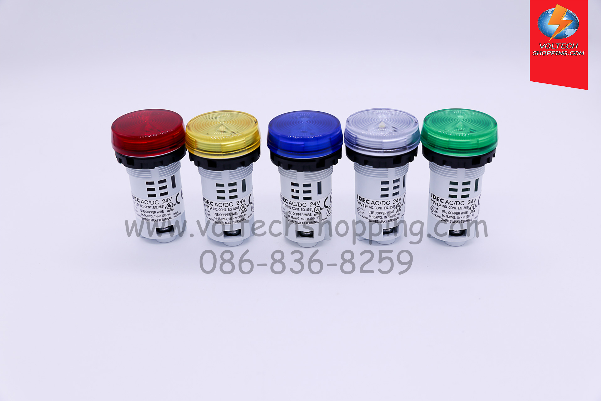 หลอดไฟฟ้า LED 24VAC/DC (22 mm.) "IDEC"