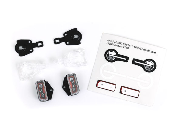 9718 LED lenses, body, front & rear (complete set) (fits #9711 body)