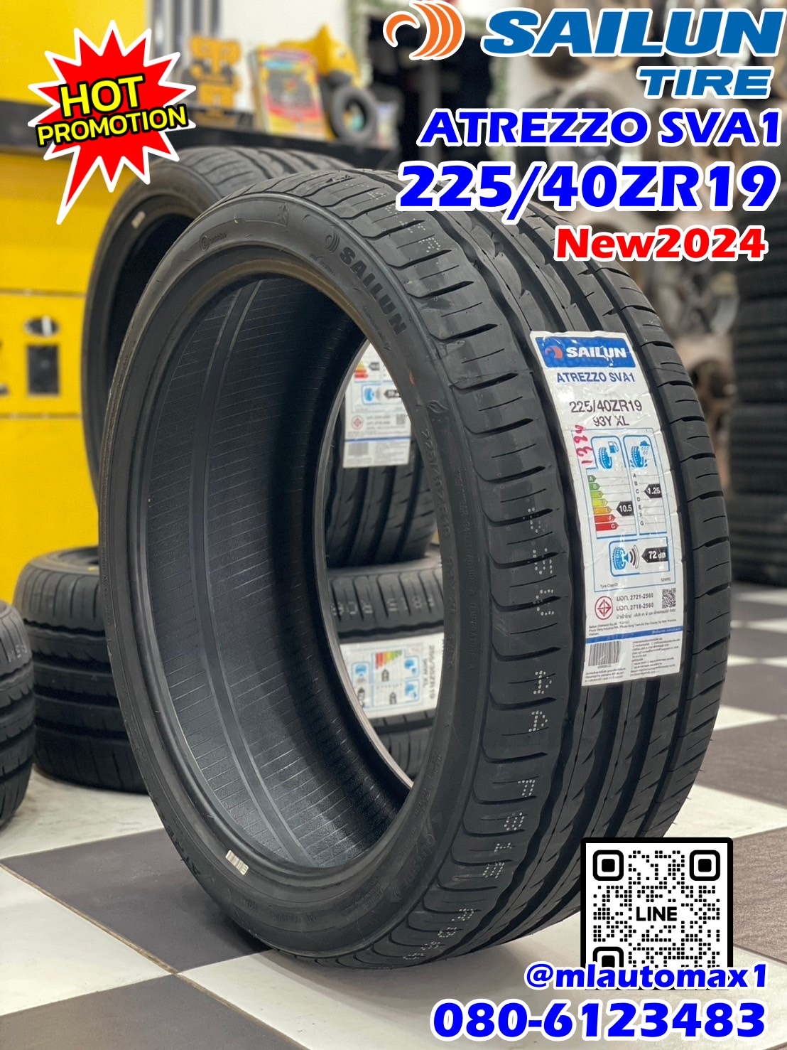 💥💥#SAILUN ATREZZO #SVA1 225/40ZR19 ยางใหม่ปี2024
