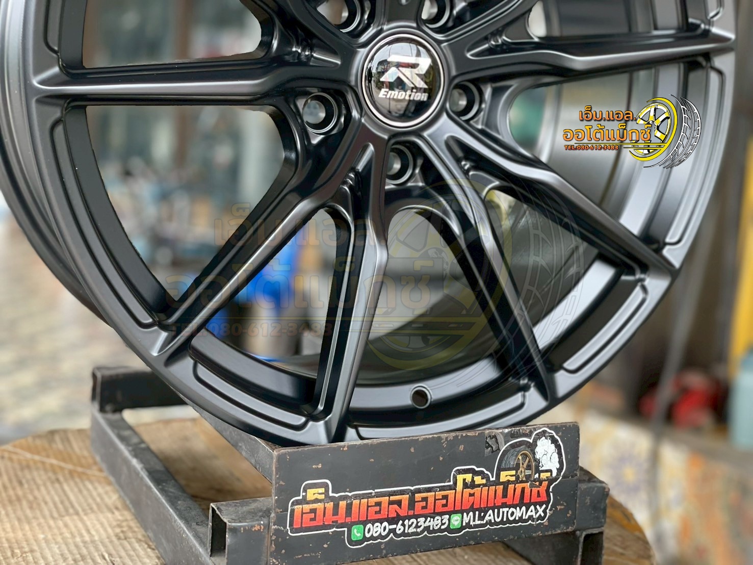ล้อแม็กซ์ใหม่ขอบ18 #EMOTION-R Model #P01 18x8 ET35 5x114.3 สีดำเงา