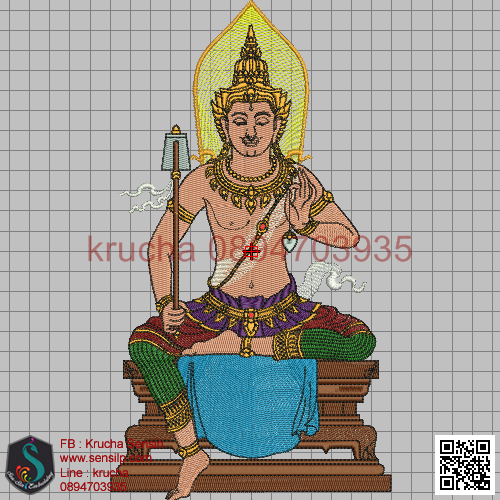 ไฟล์บล็อคปัก พระวิษณุนั่ง 4