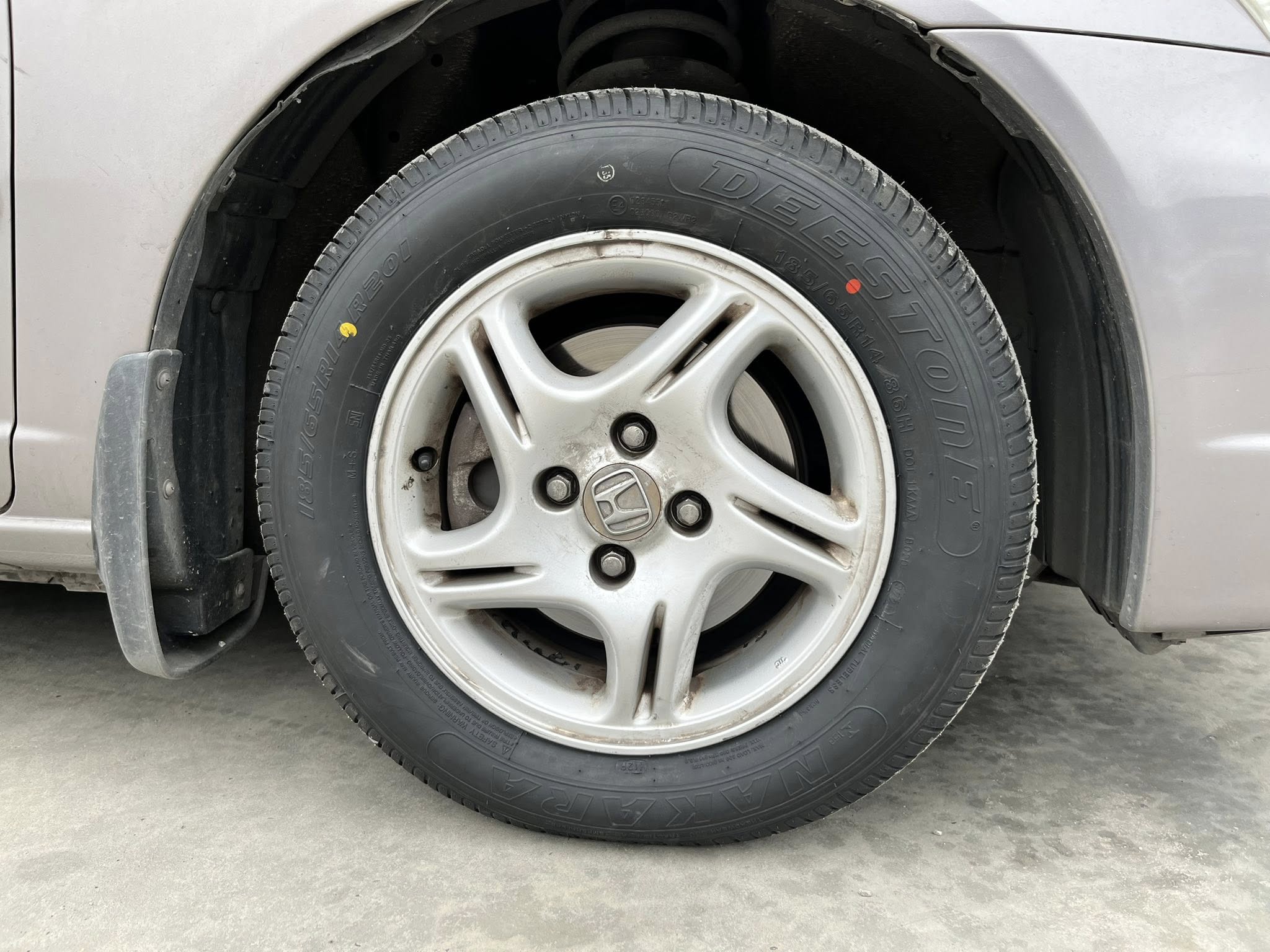 HONDA #CIVIC🚘เปลี่ยนยาง 🛞🐘#DEESTONE #NAKARA #R702 185/65R14