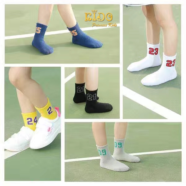 ssถุงเท้าเด็ก(มีหน้าร้านอยู่รัชดา)S429 สีขาว สีน้ำเงิน สีเทา สดำ สีเหลือง ปลายถุงเท้าเป็นลายตัวเลข