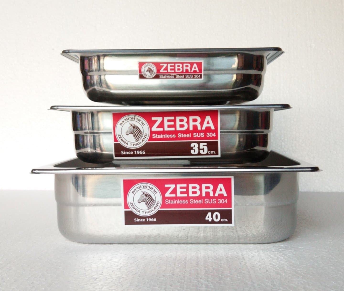 Zebra อ่างอาหารสเตนเลส 35 ซม. รุ่น Rooster ของตราหัวม้าลาย