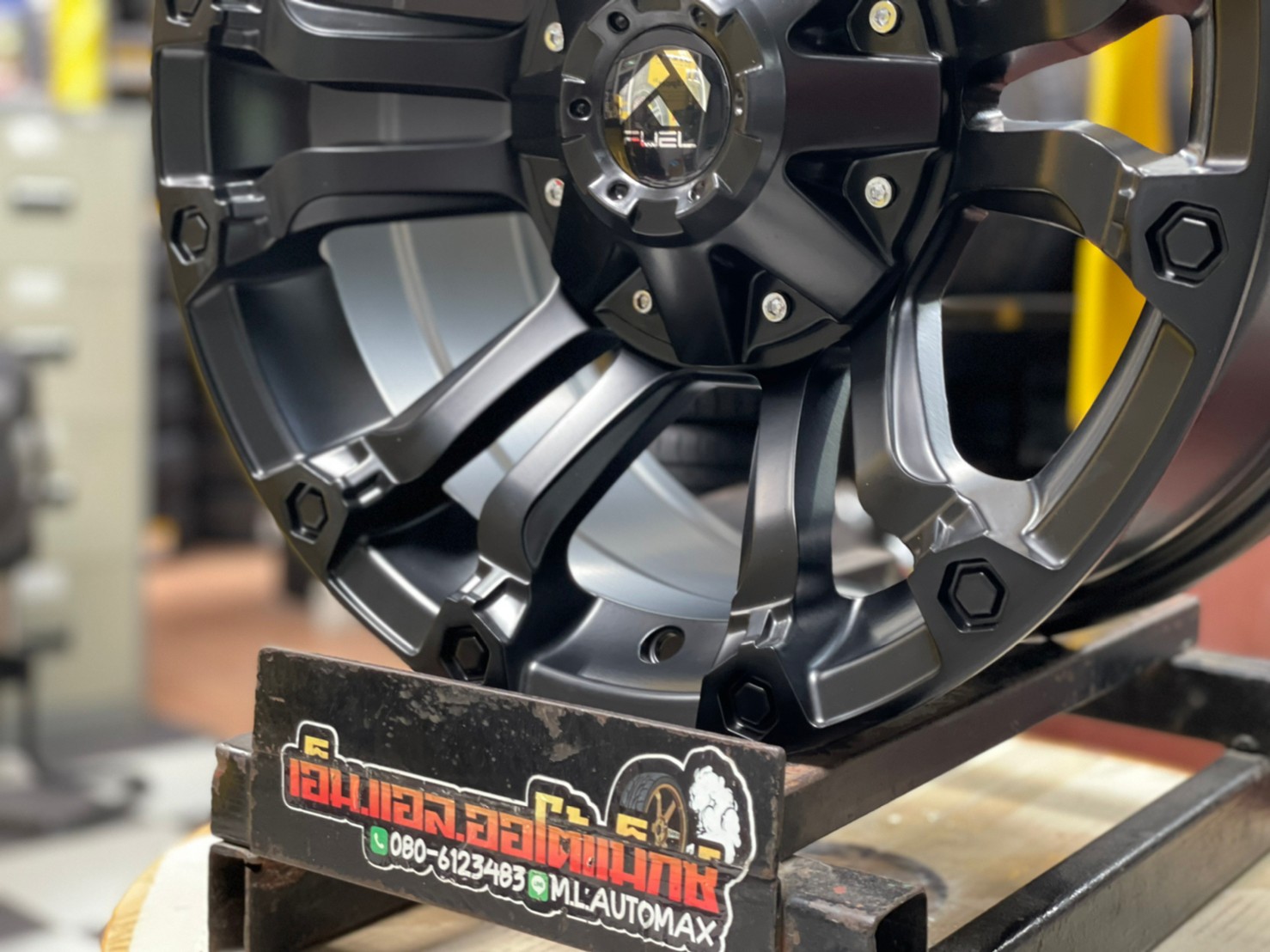 ล้อแม็กซ์ใหม่ขอบ16 6รู11นิสสัน นาวาร่า (Nissan Navara) ลายออฟโรด สีดำ