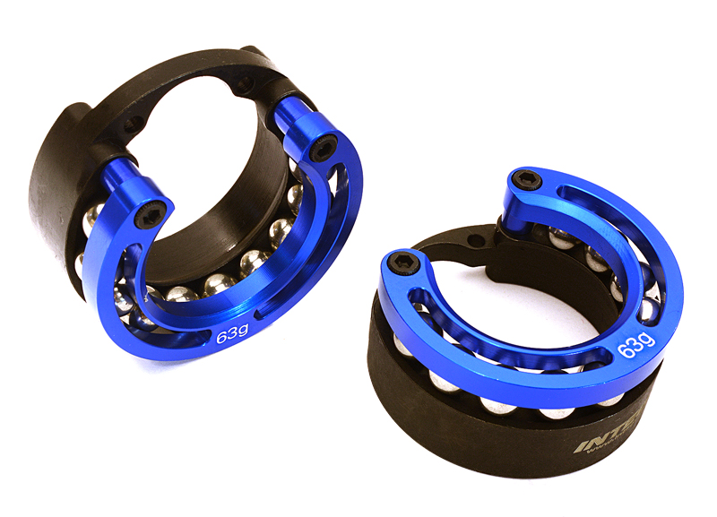 INT-C27997BLUE Billet Machined Counterweight (2) for Traxxas TRX-4 Scale & Trail Crawler