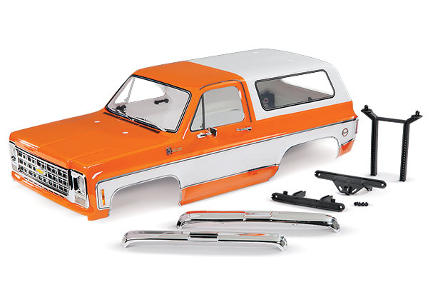8130X Body, Chevrolet Blazer (1979), complete (orange) (includes grille, side mirrors, door handles, windshield wipers, front & rear bumpers, decals)