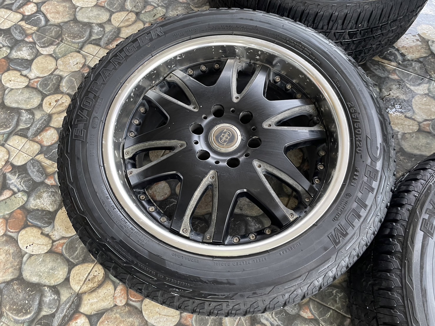 ล้อแม็กซ์ INFINY R-9 ขอบ20 20x9 ET20 6x139.7 สีดำขอบเงา ล้อผลิตไทย พร้อมยาง 265/50R20