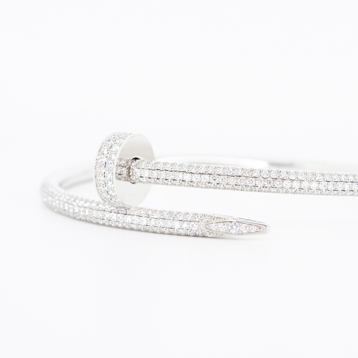 **Sold** แหวน Cartier Juste Un Clou Bracelet with Pave Diamond ทองขาว18K ไซส์ 16# (Used) +กล่องและการ์ดไทย2022