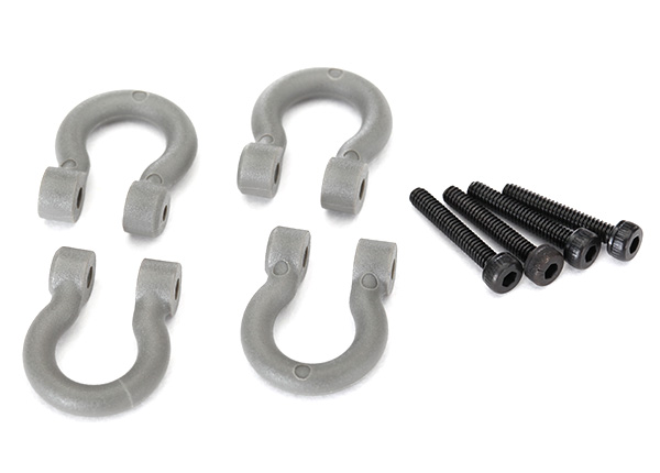 8234 Bumper D-Rings, grey (front or rear)/ 2.0x12 CS (4)