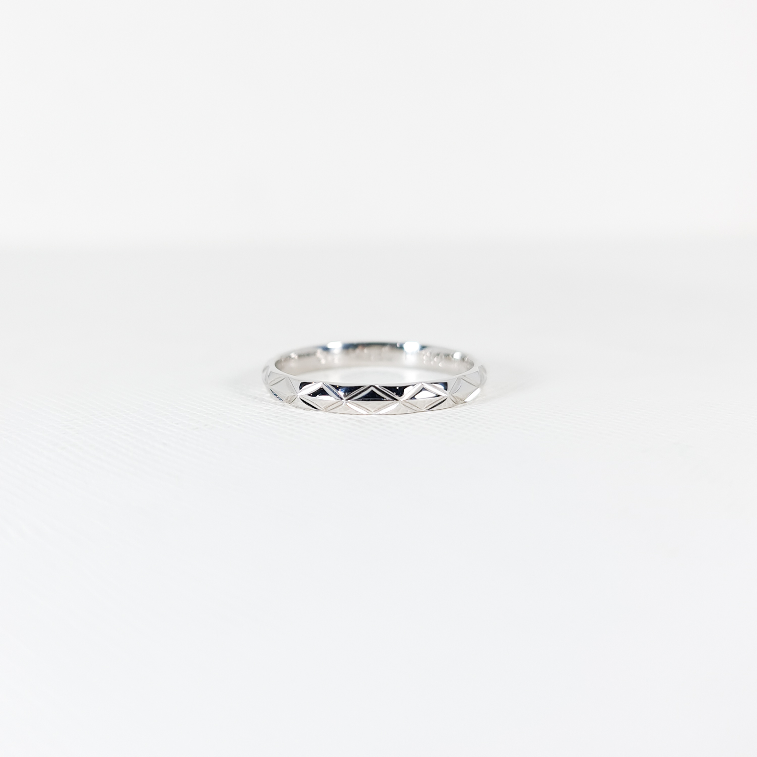 แหวน Chanel Matelasse ring Platinum950 ไซส์ 56# (Used)