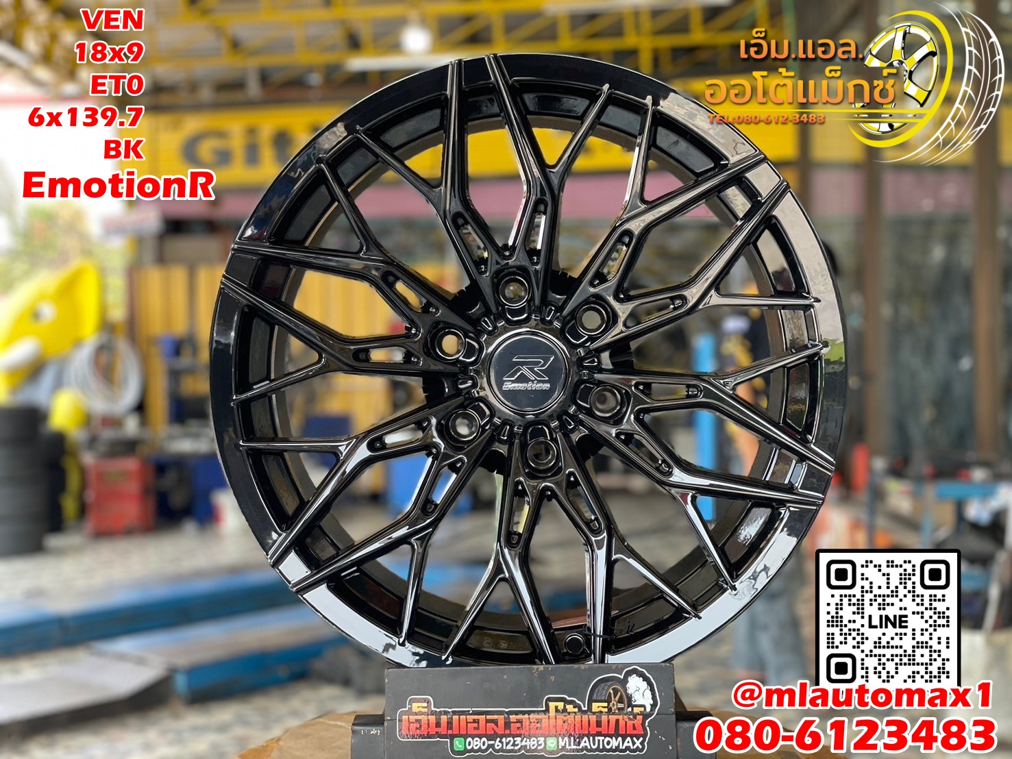 #ล้อแม็กซ์ใหม่ขอบ18 #EMOTION-R Model VEN 18x9 ET0 6x139.7 สีดำเงา