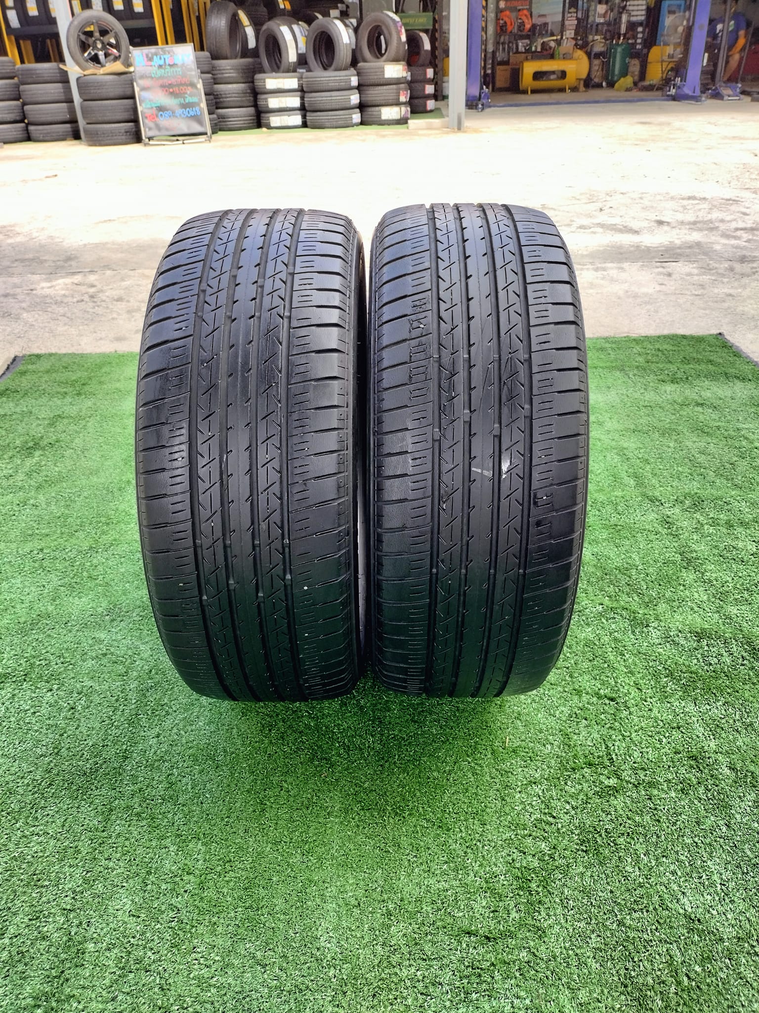 ยางมือ2 สภาพดี ขอบ16" ยางยี่ห้อ BRIDGESTONE ER33 195/50R16 ปี18