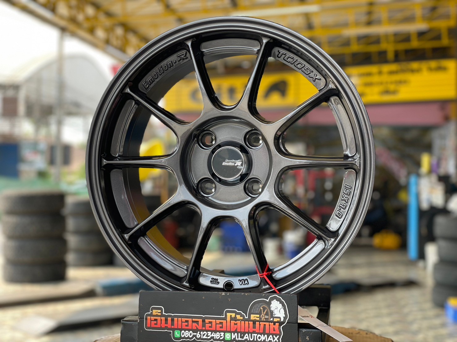 #ล้อแม็กซ์ใหม่ #ล้อแม็กซ์ขอบ15 #ล้อซิ่ง #TC105 #ล้อลายซิ่ง #ล้อขอบ15 กว้าง7 ออฟ35 4รู100 สีDark Gun