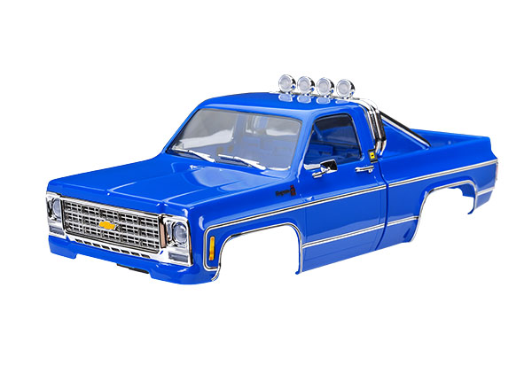 9811-BLUE Body, Chevrolet K10 Truck (1979), complete, blue (includes grille, side mirrors, door handles, roll bar, windshield wipers, & clipless mounting) (requires #9835 front & rear bumpers)