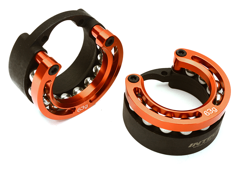 INT-C27997RED Billet Machined Counterweight (2) for Traxxas TRX-4 Scale & Trail Crawler