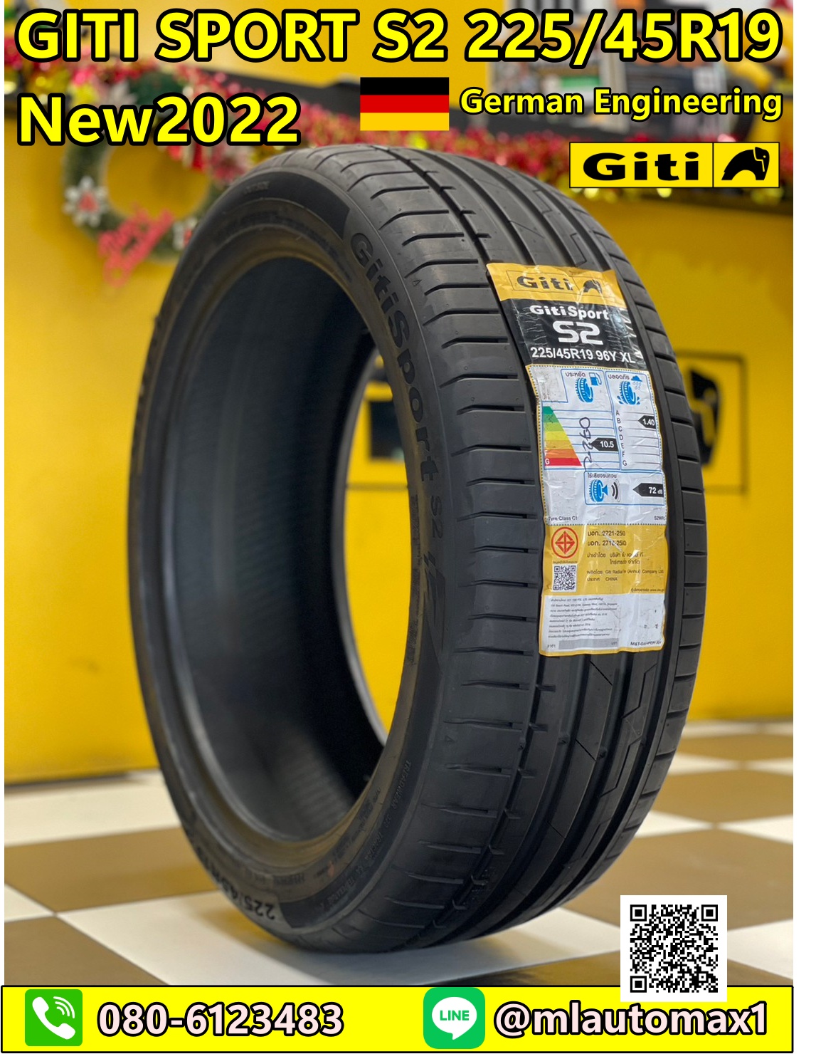 GITI SPORT S2 225/45R19 ราคาโปรโมชั่นพิเศษ พร้อมติดตั้งฟรี