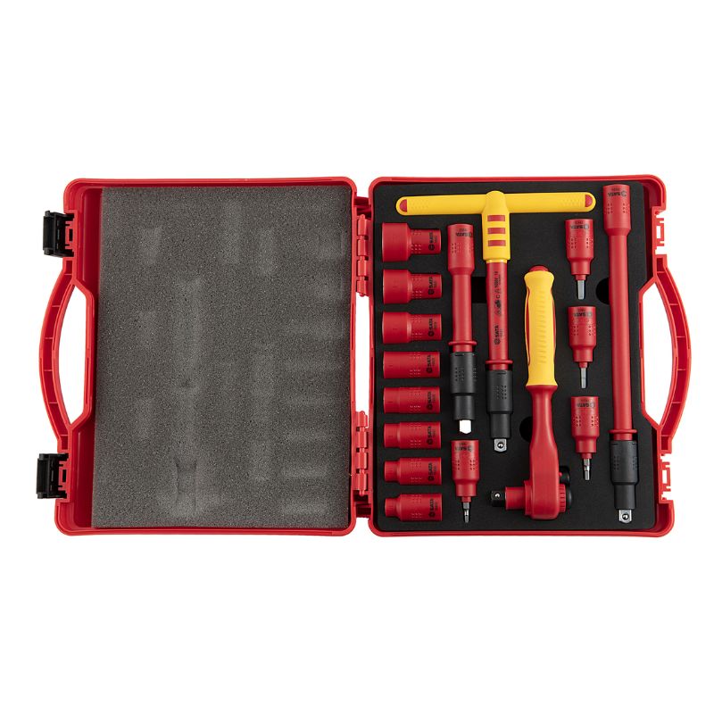 ชุดเครื่องมือป้องกันไฟฟ้า VDE 16 ชิ้น 3/8" No.09268 SATA