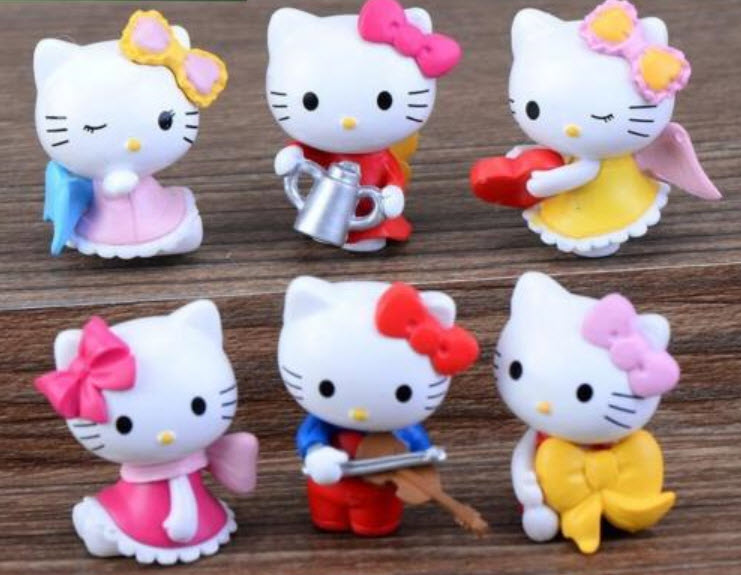 ตุีกตาจิ๋ว Kitty ชุด 6 ตัว (B)