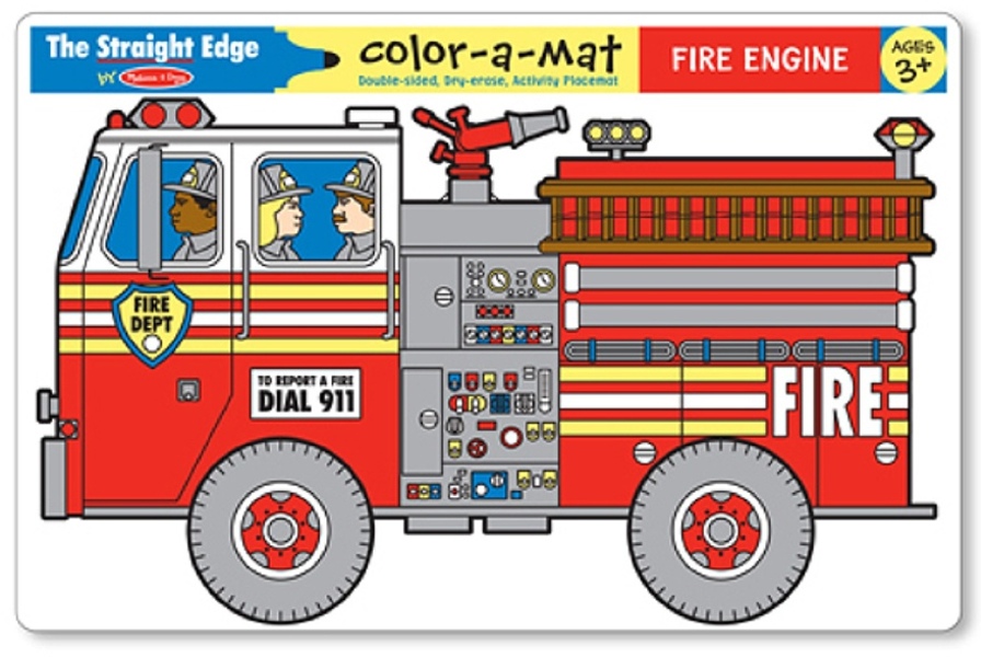 5026 Write-A-Mat Learning Mat - Fire Engine