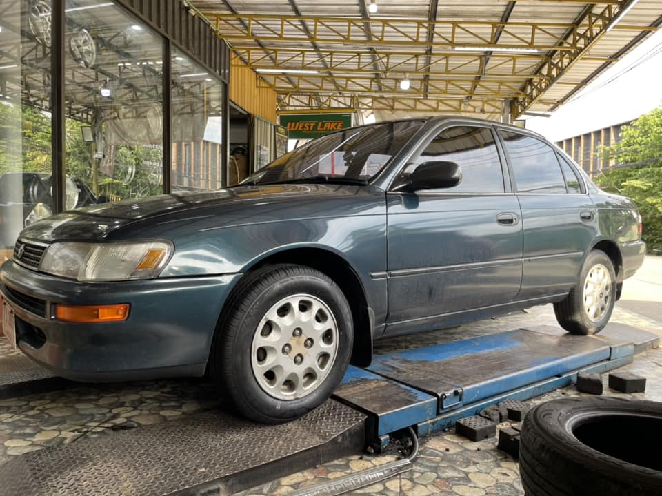 🚘 #TOYOTA_COROLLA เปลี่ยนยาง #OTANI #EK1000 185/65R14🔥 🔥🔥 #บริการตั้งศูนย์❤️